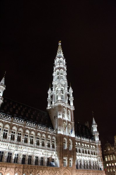 Brussels010213-4770.jpg - Light Show, L'Hôtel de Ville / Town Hall, Grand Place
