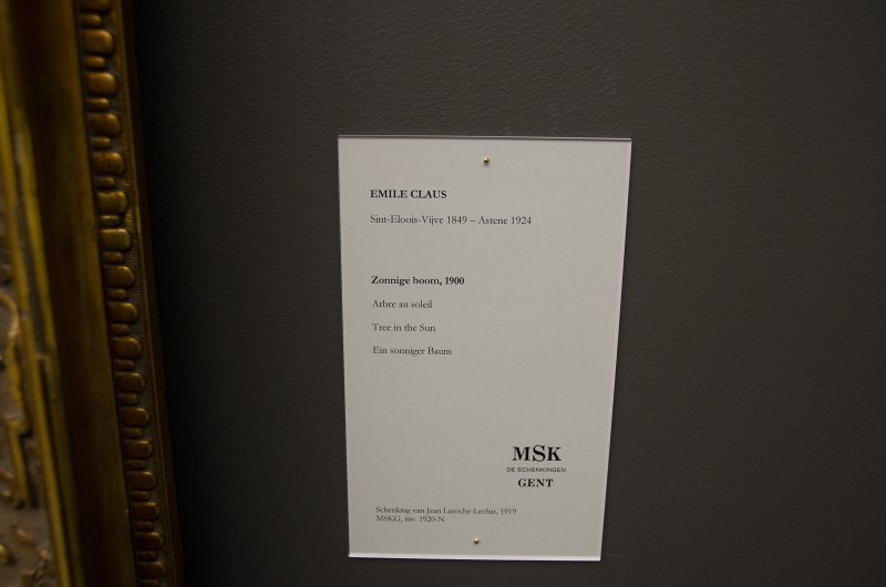 Ghent010513-5199.jpg - "Zonnige boom / Tree in the Sun," painting by Emile Claus, 1900. Museum vooor Schone Kunsten,MSK AMuseum of Fine Arts, Ghent