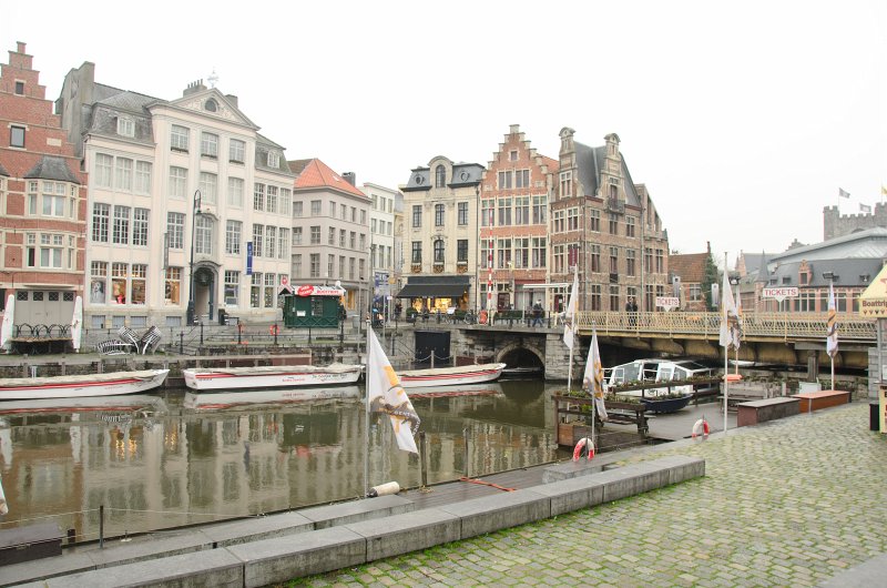 Ghent010513-5161.jpg - On Graslei Street, looking across the River Leie at Korenlei Street and the Grasbrug  Bridge