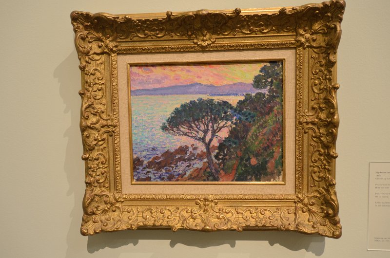 Ghent010513-5212.jpg - "Pijnboom aan de zee bij zonsondergang / Pine Tree by the Sea at Sunset," painted by Théo van Rysselberghe on 1915.  Museum vooor Schone Kunsten,MSK Museum of Fine Arts, Ghent