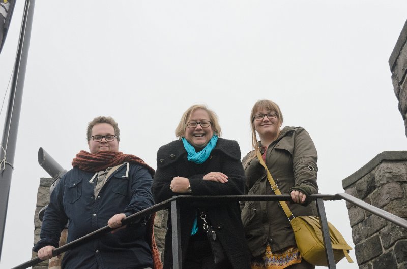 Ghent010513-5114.jpg - Chris, Cathie, and Liz in the Gravensteen  Castle