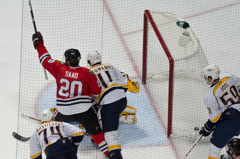 BlackHawks040713-6131.jpg - B. Saad scores a goal! Nashville Predators vs Chicago Blackhawks Hockey