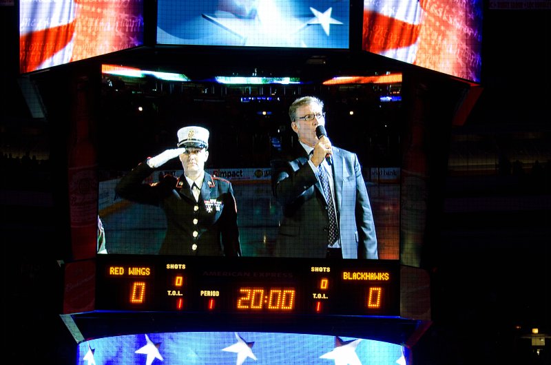 BlackHawks091713-8511.jpg - National Anthem. Blackhawks vs Detroit preseason game