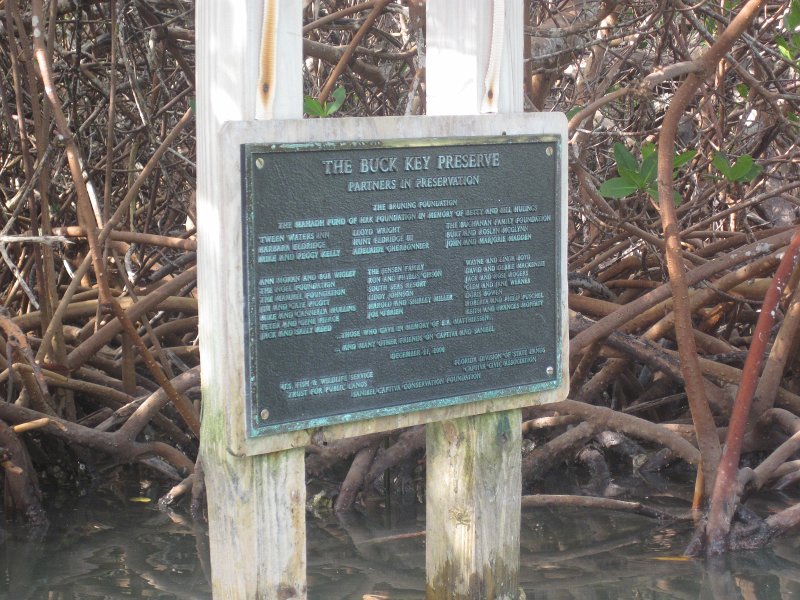 Captiva041813-4886.jpg - Buck Key Preserve sign at entry to Braynerd Bayou. Kayaking Around Buck Key -- Day 2.  We went through the mangrove trails, twice.