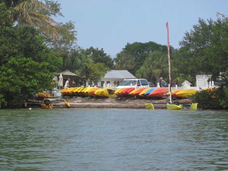 Captiva041813-4992.jpg - Paddling into the McCarthy Marina take out point. Kayaking Around Buck Key -- Day 3.  We had gentle winds from the North; easy going out, rough coming back.  With Liz!