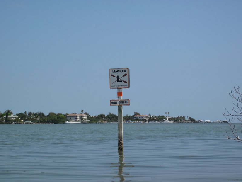 Captiva041813-5030.jpg - Great Calusa Blueway Channel Marker on West Side of Buck Key. Kayaking around Buck key, then took mangrove trail.  Went South 2/3 of the way down Roosevelt Channel then headed back.