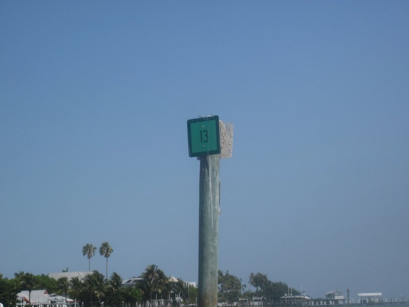 Captiva041813-5041.jpg - Channel marker 13 near the point where we head back to the take out point. Kayaking around Buck key, then took mangrove trail.  Went South 2/3 of the way down Roosevelt Channel then headed back.