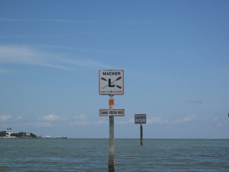 Captiva041813-4849.jpg - Pine Island Channel Crossing Marker. Kayaking Around Buck Key