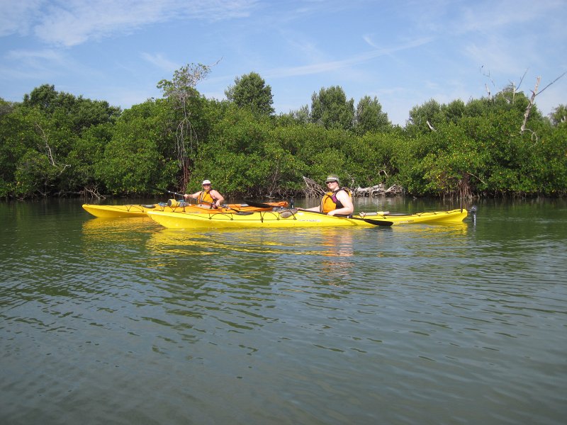 Captiva041813-4935.jpg - Kayaking Around Buck Key -- Day 3.  We had gentle winds from the North; easy going out, rough coming back.  With Liz!