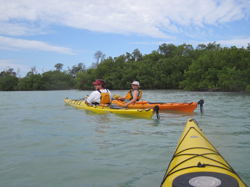 Captiva041813-5075.jpg - Kayaking around Buck Kay, very smooth water.  Winds from the NNE.  Paddled back with Dolphin.