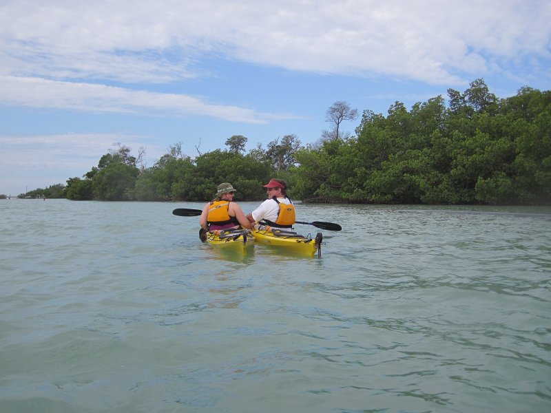 Captiva041813-5080.jpg - Kayaking around Buck Kay, very smooth water.  Winds from the NNE.  Paddled back with Dolphin.