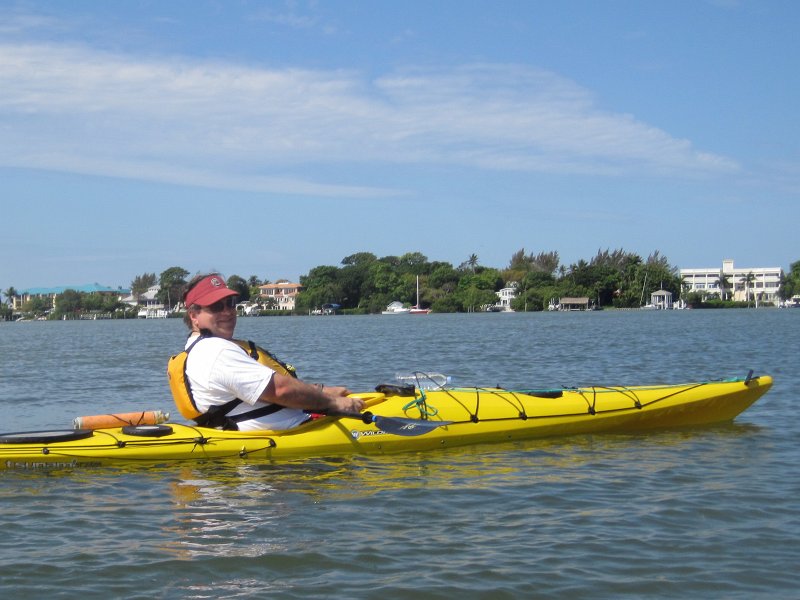 Captiva041813-5094.jpg - Kayaking around Buck Kay, very smooth water.  Winds from the NNE.  Paddled back with Dolphin.
