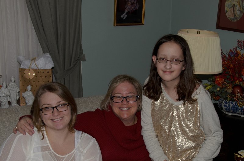 ChristmasEve122413-9883.jpg - Christmas Eve at Grandma and Grandpa's, opening presents around the tree