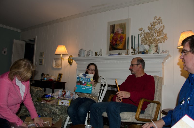 ChristmasEve122413-9913.jpg - Christmas Eve at Grandma and Grandpa's, opening presents around the tree