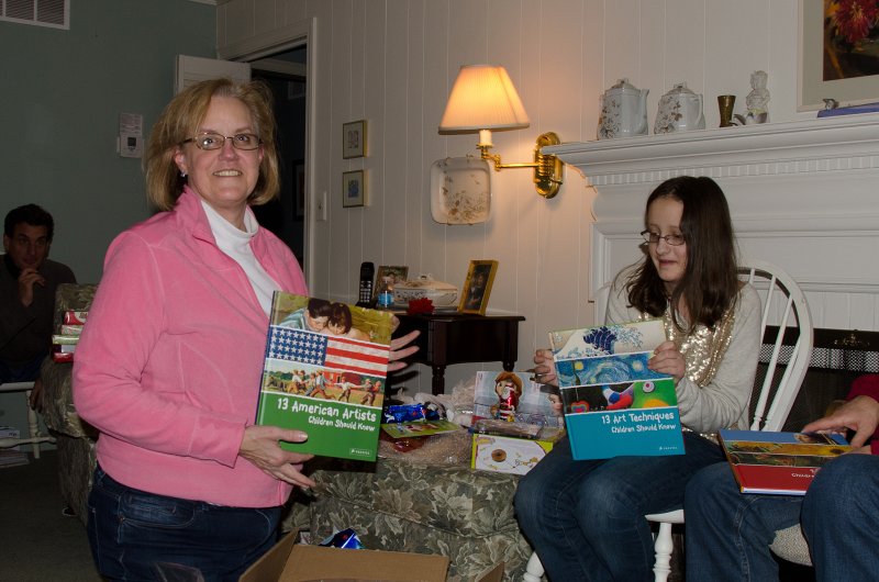 ChristmasEve122413-9914.jpg - Christmas Eve at Grandma and Grandpa's, opening presents around the tree