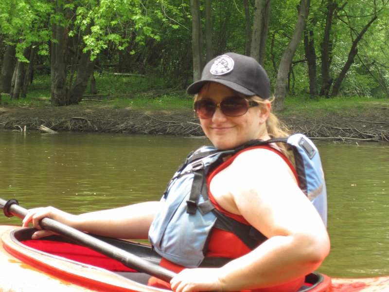 DesPlainesRiverKayak051913-5245.jpg - Liz.  Des Plaines River Kayak