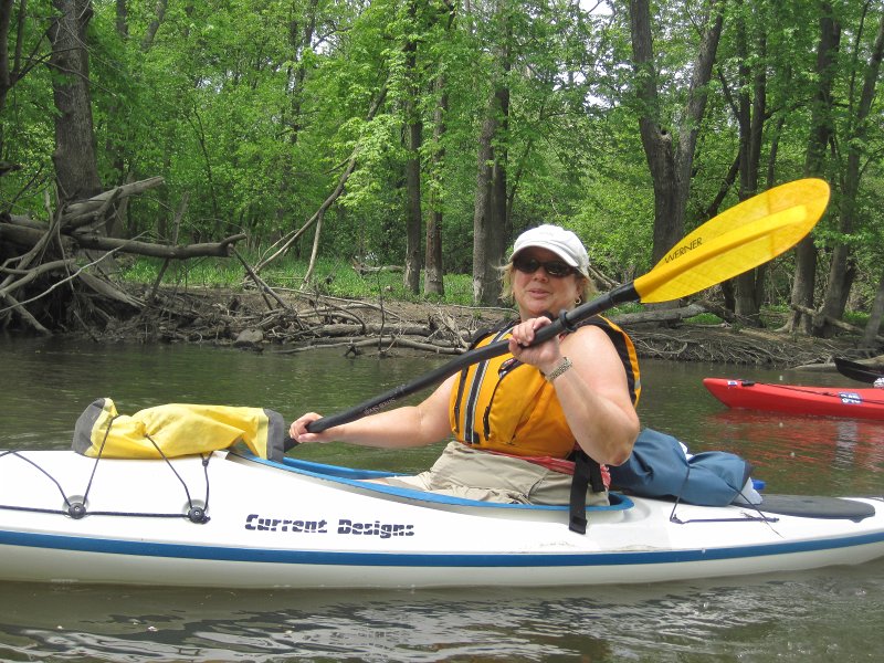DesPlainesRiverKayak051913-5246.jpg - Cathie, just South of Deerfiled Road. Des Plaines River Kayak