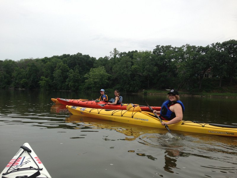 FoxRiverKayak061513-0066.jpg - Emmi, Liz and Bin. Kayak Fox River Yorkville to Millington