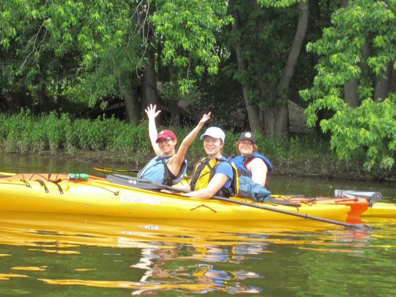 FoxRiverKayak061513-5382.jpg - Emmi, Bin and Liz. Kayak Fox River Yorkville to Millington