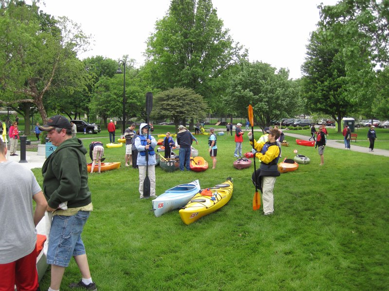 FoxRiverKayakRace060213-5304.jpg - Racers queing to start the Mid-American Canoe & Kayak Race paddling from St Charles to Aurora
