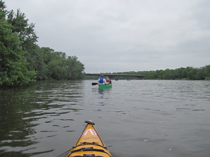 FoxRiverKayakRace060213-5311.jpg - Heading South approaching the Fabyan Parkway Bridge. Mid-American Canoe & Kayak Race paddling from St Charles to Aurora