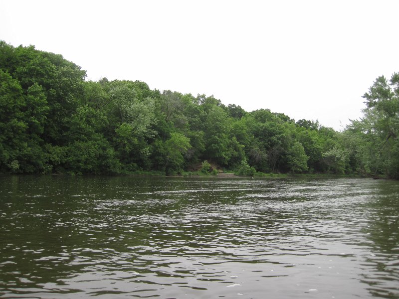FoxRiverKayakRace060213-5324.jpg - Cave on Fox RIver in Batavia near Red Oak Park. Mid-American Canoe & Kayak Race paddling from St Charles to Aurora