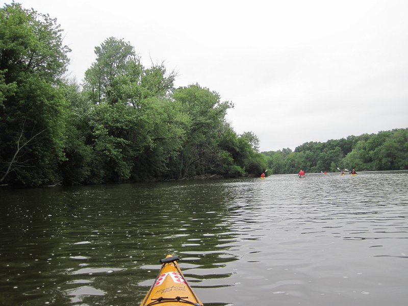 FoxRiverKayakRace060213-5325.jpg - Middle Channel route along Fox RIver, near Mooseheart. Mid-American Canoe & Kayak Race paddling from St Charles to Aurora