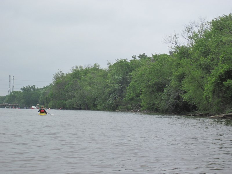 FoxRiverKayakRace060213-5328.jpg - Approaching the North Aurora Dam right before Butterfield Rd. Mid-American Canoe & Kayak Race paddling from St Charles to Aurora