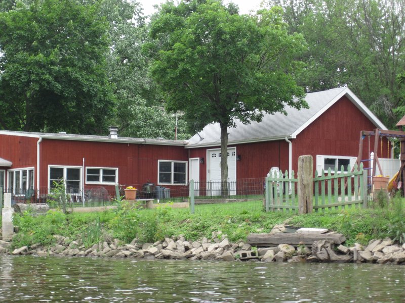 FoxRiverKayakRace060213-5341.jpg - House on River St in Aurora.  We heard a rooster coming from here. Mid-American Canoe & Kayak Race paddling from St Charles to Aurora