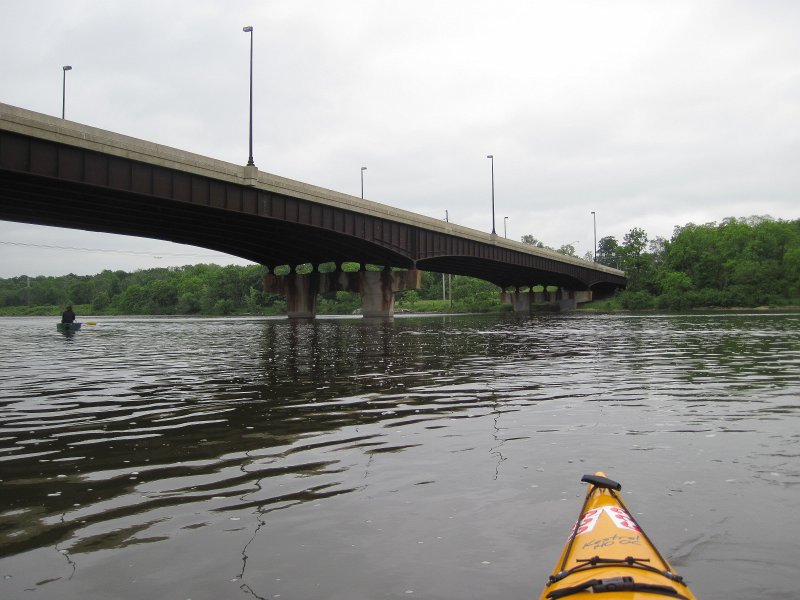 FoxRiverKayakRace060213-5313.jpg - Heading South approaching the Fabyan Parkway Bridge. Mid-American Canoe & Kayak Race paddling from St Charles to Aurora