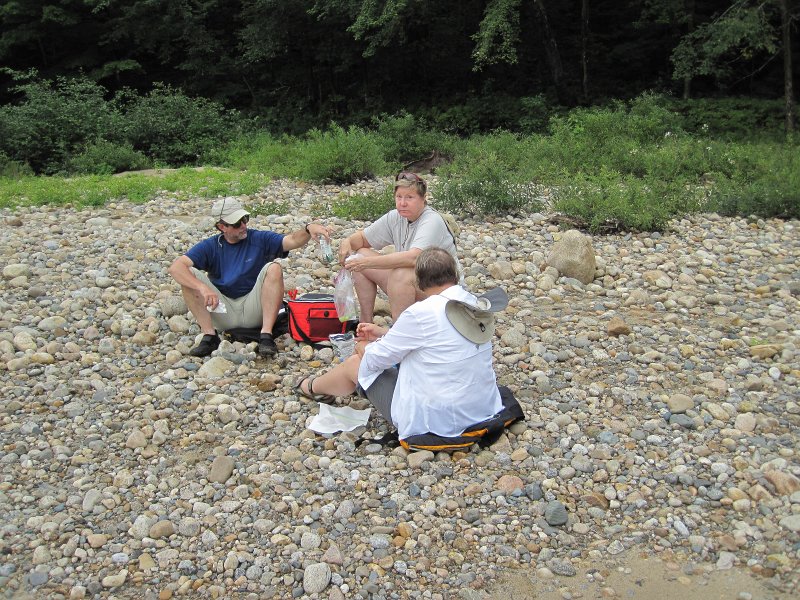 Maine090113-6069.jpg - Lunch break at Gilead.  Stopped just up stream from the Gilead Bridge. Kayaking Androscoggin River from Shelburne to Bethel