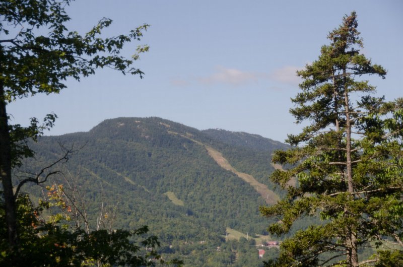 Maine090113-8210.jpg - Looking West from Mount Will to Barker Mountain. Ski trails from Sunday River ski resort