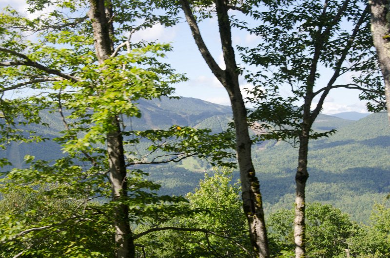 Maine090113-8230.jpg - Looking West from Mount Will to Barker Mountain. Ski trails from Sunday River ski resort
