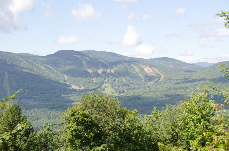 Maine090113-8231.jpg - Looking West from Mount Will to Barker Mountain. Ski trails from Sunday River ski resort