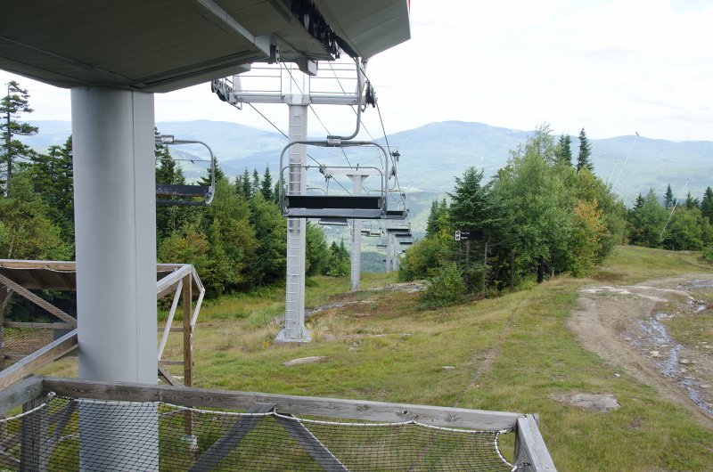 Maine090113-8284.jpg - No 1 Barker Mountain Express ski lift, sitting idle, at the top of Barker Mountain, following the Three Mile Trail