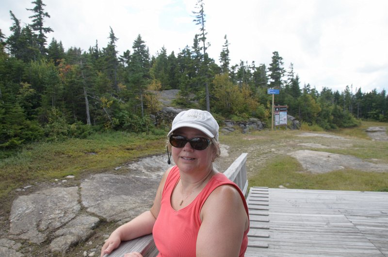 Maine090113-8292.jpg - Cathie on the Barker Mountain Ski Lift (idle) taking a break from hiking the Three Mile Trail, Sunday River