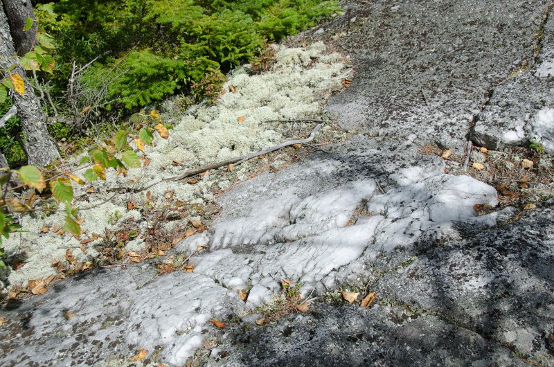 Maine090113-8298.jpg - Interesting rock formations at the look-out point on the backside of Barker Mountain facing west toward New Hampshire and Mount Washington