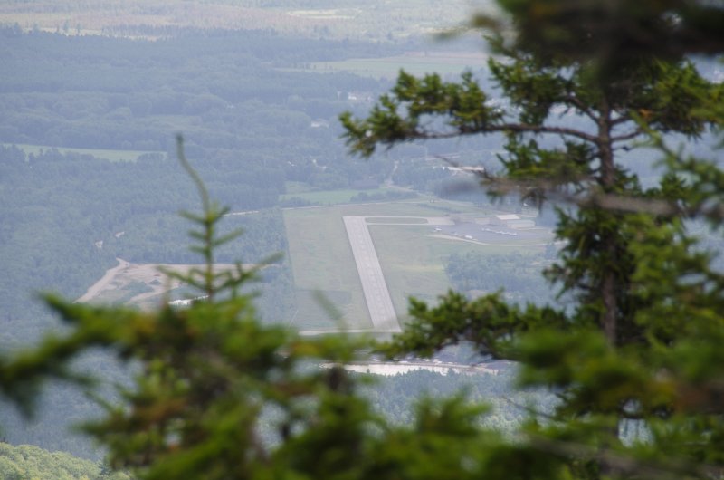 Maine090113-8320.jpg - Looking south east at the Bethel airport from the top of Locke Mountain, hiked here over the Summit Traverse trail, Sunday River