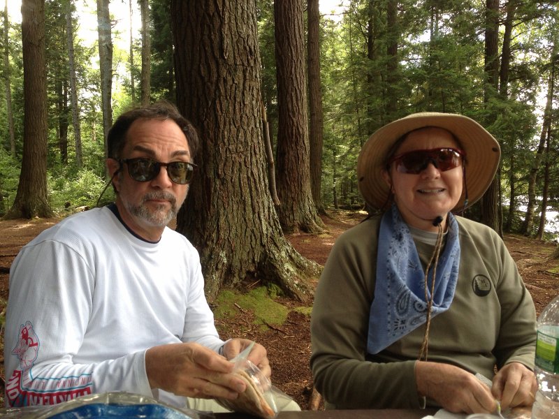 Maine090113-0040.jpg - Lunch at campsite No 5 on the Big Island while ayaking  Umbagog, Lake