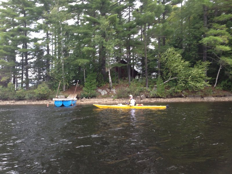 Maine090113-0043.jpg - Lone cabin (Ian's future cabin?) on an island near Thurston Cove, seen while kayaking on Umbagog, Lake
