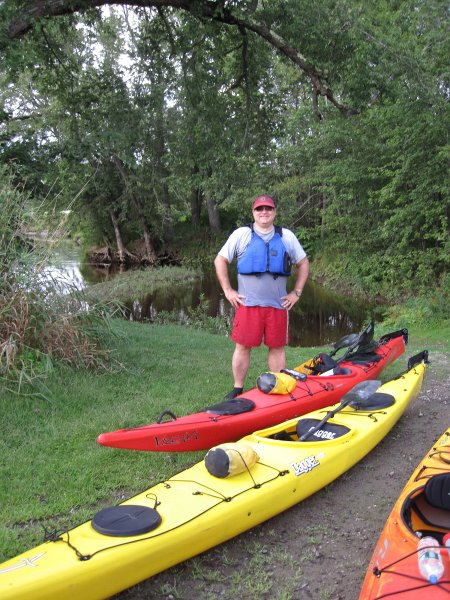 Maine090113-6105.jpg - Jack at the Davis Park take-out point, Bethel. Kayaking Androscoggin River from Shelburne to Bethel
