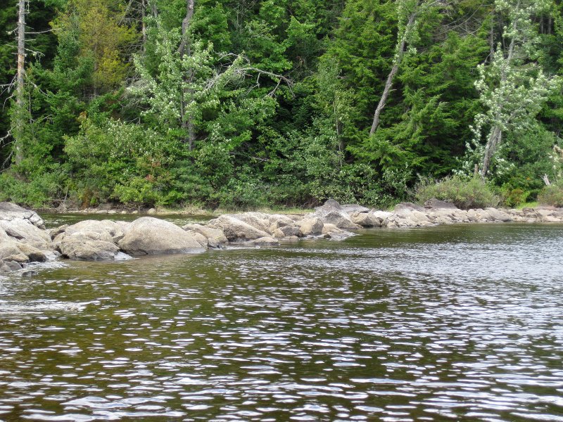Maine090113-6125.jpg - Rock dam at the point where Sargent Cove ends, Umbagog Lake