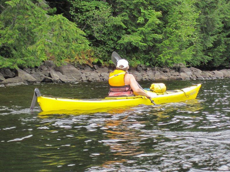 Maine090113-6135.jpg - Cathie, heading North along the sheltered west side of Umbagog Lake