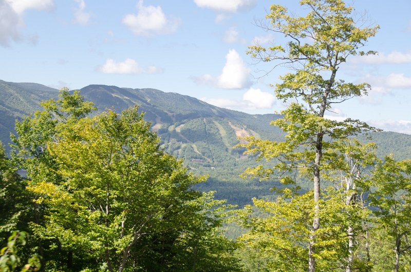 Maine090113-8229.jpg - Looking West from Mount Will to Barker Mountain. Ski trails from Sunday River ski resort