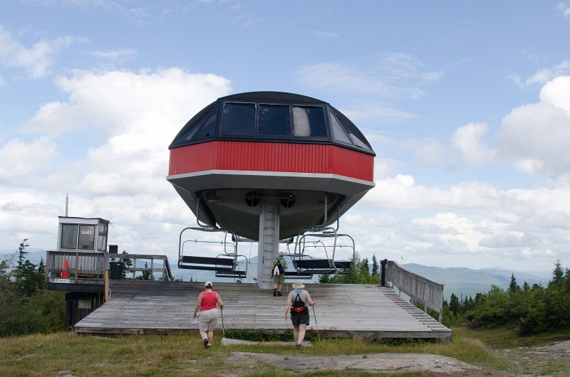 Maine090113-8281.jpg - No 1 Barker Mountain Express ski lift, sitting idle, at the top of Barker Mountain, following the Three Mile Trail