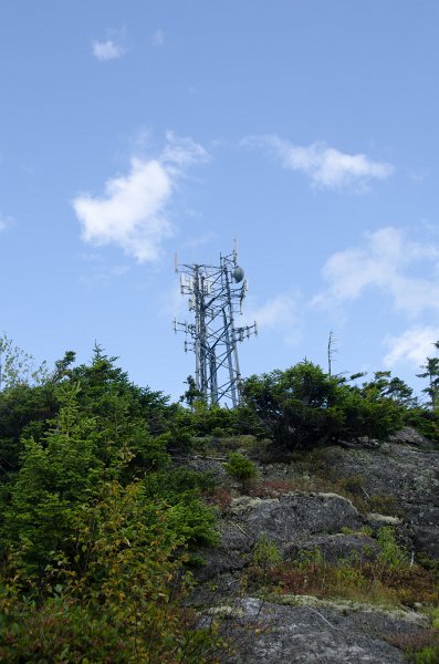 Maine090113-8316.jpg - Cell Tower on the peak of Locke Mountain. Seen while hiking  on the Summit Traverse Trail from Barker Mountain to Loche Mountain