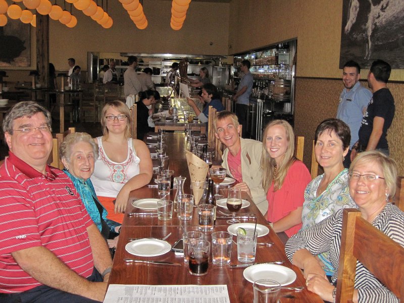 MikeBirthday2013-5623.jpg - Jack, Grandma, Liz, Mike, Liane, Vicki and Cathie at the Publican.  Happy Birthday Mike!