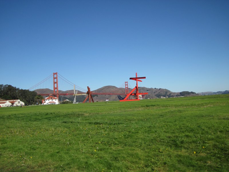 SanFrancisco100313-6244.jpg - View of sculptures in Crissy Field. Biking the Golden Gate Bridge to Sausalito