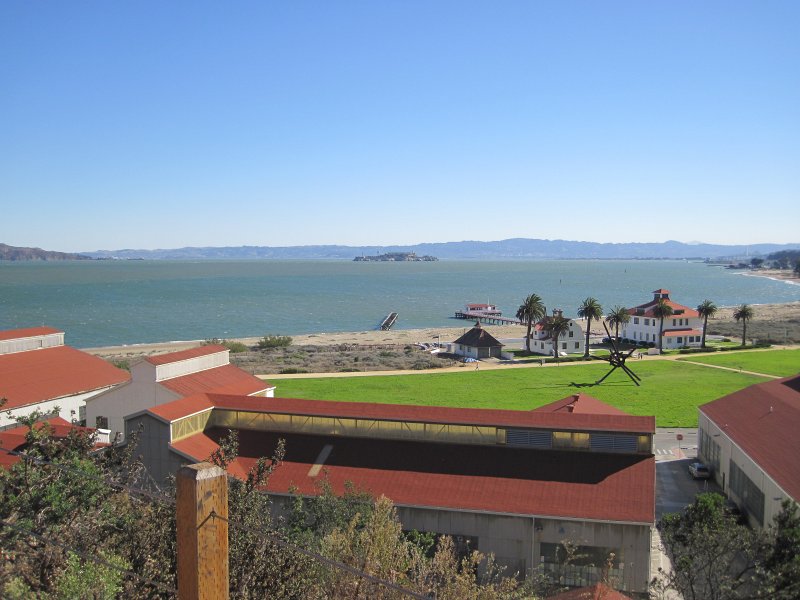 SanFrancisco100313-6246.jpg - View of San Francisco Bay looking north east from the top of the Crissy Field Ave hill.  Gulf of the Farallones National Marine Sanctuary is foreground right.