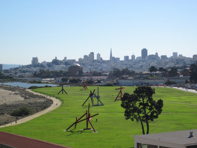 SanFrancisco100313-6249.jpg - View of sculptures in Crissy Field. Biking the Golden Gate Bridge to Sausalito